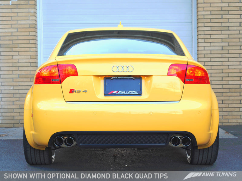 AWE Tuning Audi B7 RS4 Touring Edition Exhaust - Diamond Black Tips