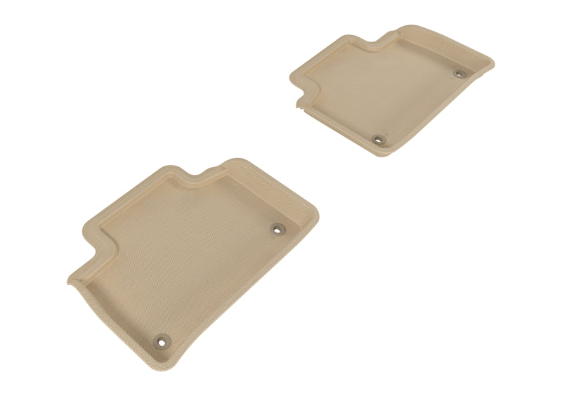 3D MAXpider 2007-2012 Lexus LS460 Kagu 2nd Row Floormats - Tan