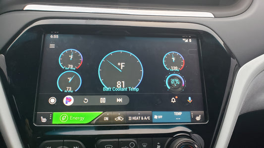 Chevy Bolt EV Vehicle Diagnostics Displayed on Car Screen Android Auto
