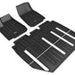 3D Maxpider 17-21 Tesla Model X Folding 7-Seat Elitect 1st 2nd 3rd Row - Floor Mat Set (Black)