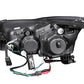 ANZO 2011-2015 Chevrolet Cruze Projector Headlights w/ Halo Black (LED Eyebrow)