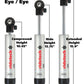 Ridetech HQ Series Shock Absorber Single Adjustable 5.25in Stroke Eye/Eye Mounting 10.65in x 15.9in