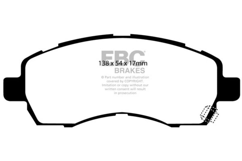EBC 97-98 Subaru Impreza 1.8 Greenstuff Front Brake Pads
