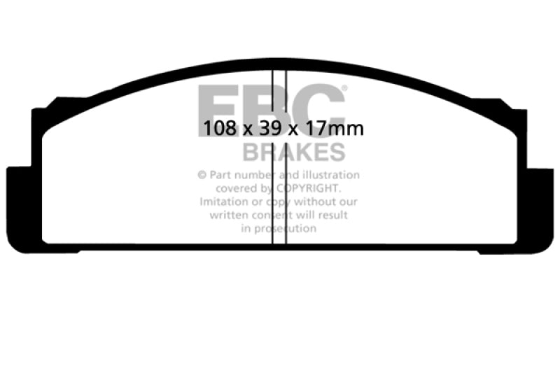 EBC 68-83 Fiat 124 1.6 Greenstuff Front Brake Pads