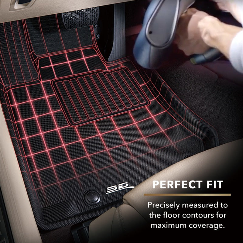 3D MAXpider 2012-2019 Fiat 500 Kagu 2nd Row Floormats - Gray