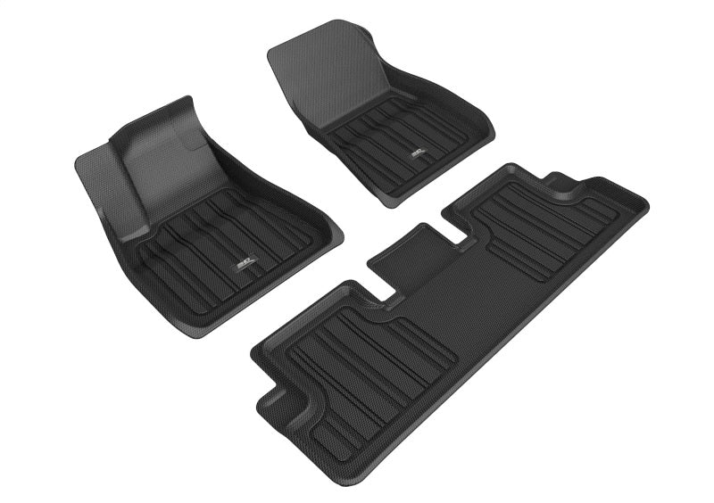 3D MAXpider 2020-2022 Tesla Model 3 Elitect 1st & 2nd Row Floormats - Black