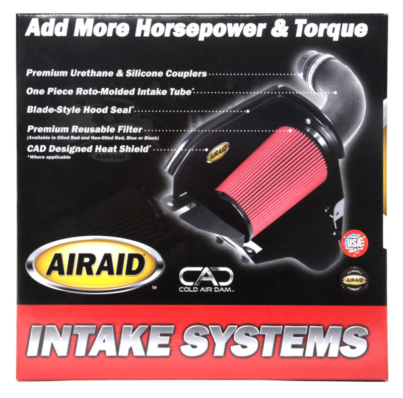 Airaid 2005 Chevy HD Duramax 6.6L (Tall Hood Only) CAD Intake System w/ Tube (Dry / Red Media)