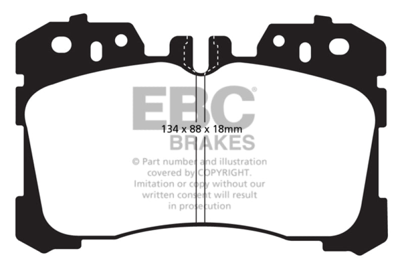 EBC 07+ Lexus LS460 4.6 Greenstuff Front Brake Pads