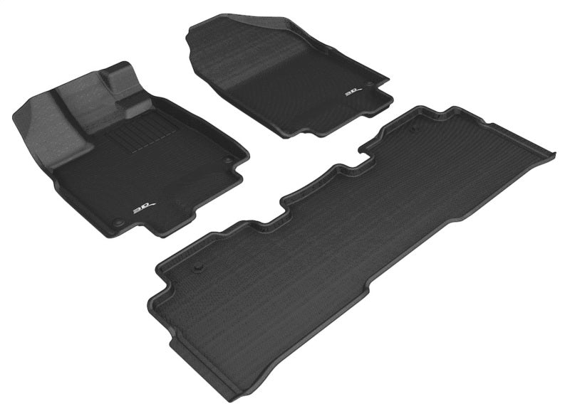 3D MAXpider 18-22 Honda Odyssey Kagu 1st & 2nd Row Floor Mats - Black