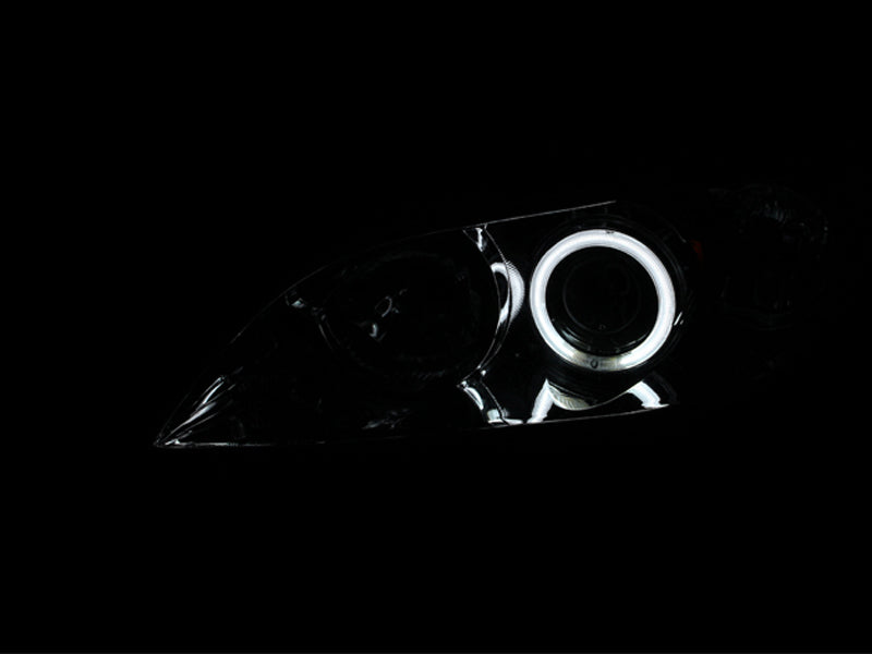 ANZO 2004-2008 Mazda 3 Projector Headlights w/ Halos Chrome