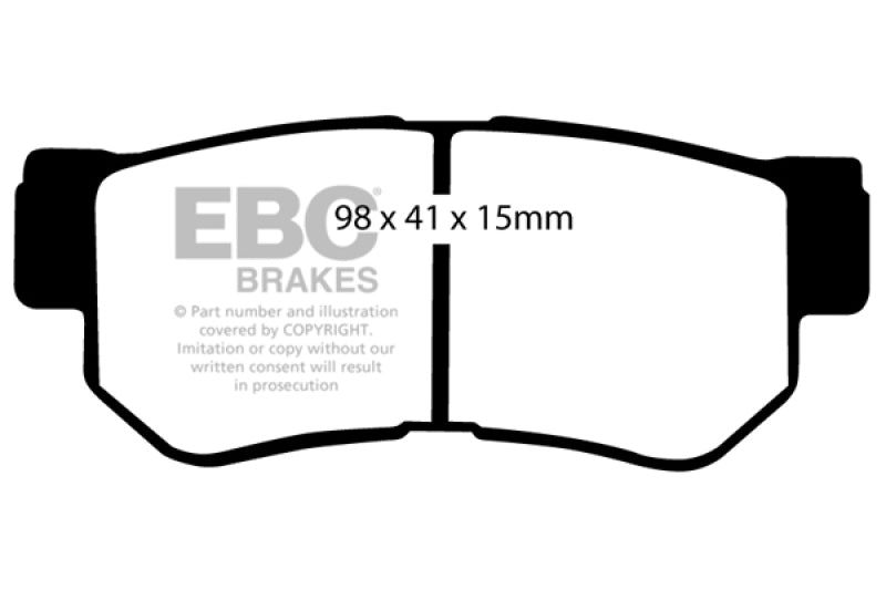 EBC 08-09 Hyundai Azera 3.3 Greenstuff Rear Brake Pads