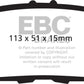 EBC 09-14 Acura TL 3.5 Greenstuff Rear Brake Pads