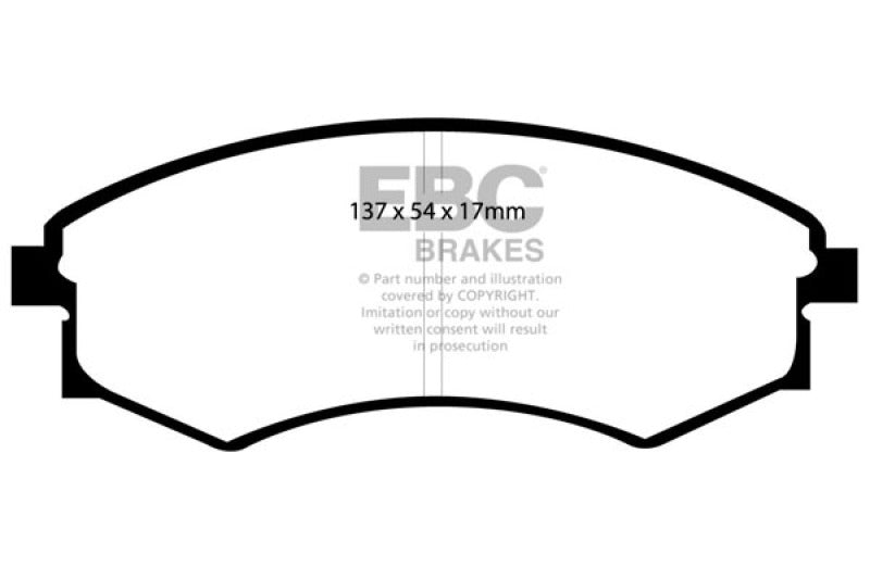 EBC 92-95 Hyundai Elantra 1.6 Greenstuff Front Brake Pads