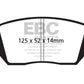 EBC 11-12 Vpg VPG 4.6 Greenstuff Rear Brake Pads