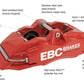 EBC Racing 92-00 BMW M3 (E36) Front Left Apollo-4 Red Caliper