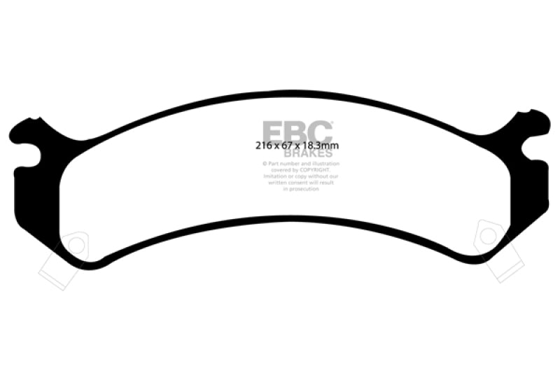 EBC 01-05 Cadillac Deville 4.6 HD Greenstuff Front Brake Pads