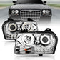 ANZO 2005-2010 Chrysler 300 Projector Headlights w/ Halo Chrome