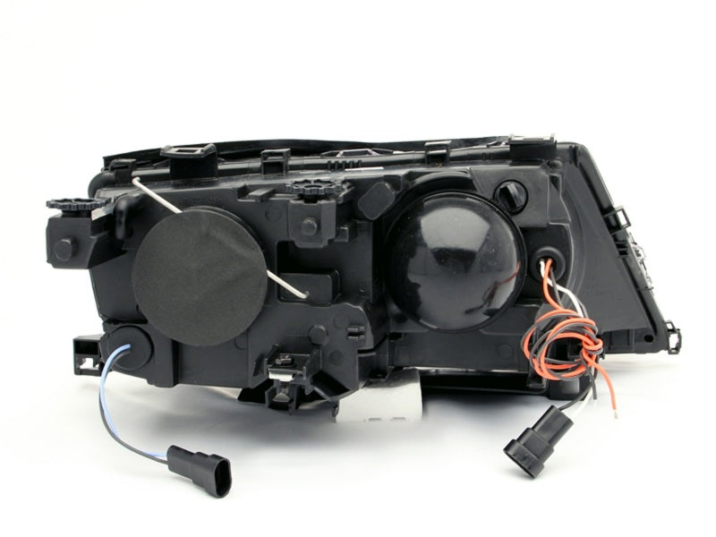 ANZO 2002-2005 BMW 3 Series E46 Projector Headlights w/ Halo Black