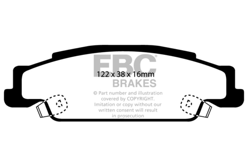 EBC 02-05 Cadillac CTS 2.6 Greenstuff Rear Brake Pads