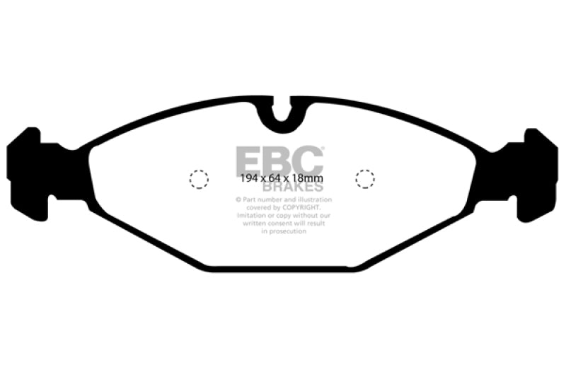 EBC 94 Jaguar XJ12 6.0 Greenstuff Front Brake Pads