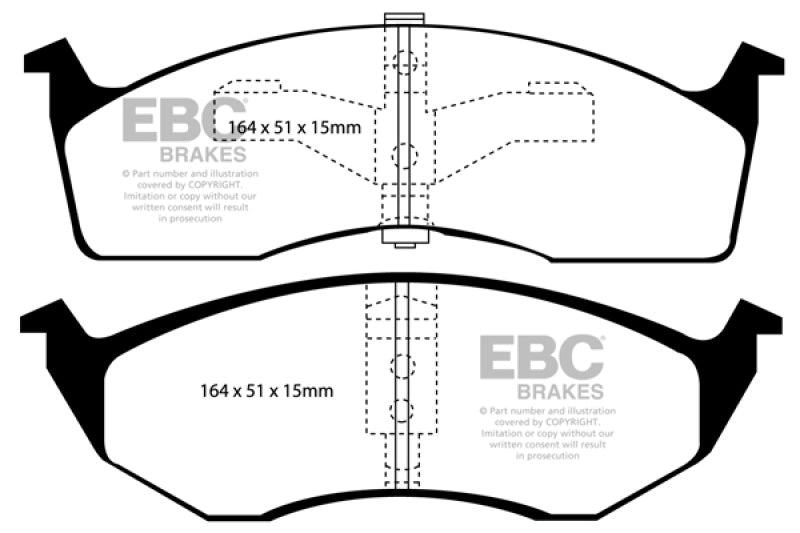 EBC 95-97 Chrysler Concorde 3.3 Greenstuff Front Brake Pads
