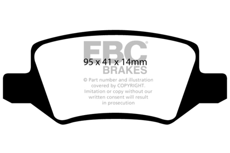 EBC 08-09 Mercedes-Benz B200 2.0 Greenstuff Rear Brake Pads