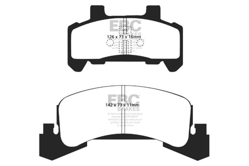 EBC 85-87 Buick Skyhawk 1.8 Turbo Greenstuff Front Brake Pads