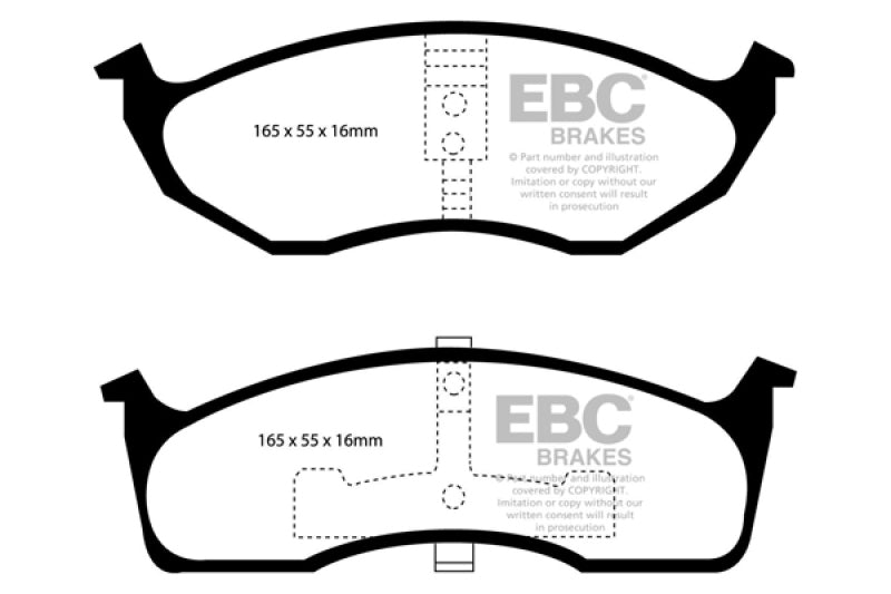 EBC 99-04 Chrysler 300M 3.5 Greenstuff Front Brake Pads