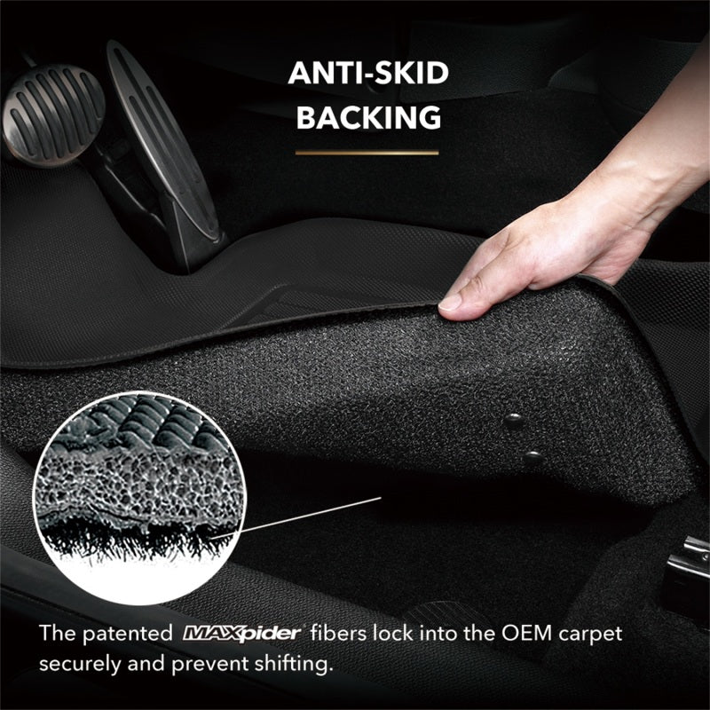 3D MAXpider 2015-2020 Acura TLX Kagu 2nd Row Floormats - Black
