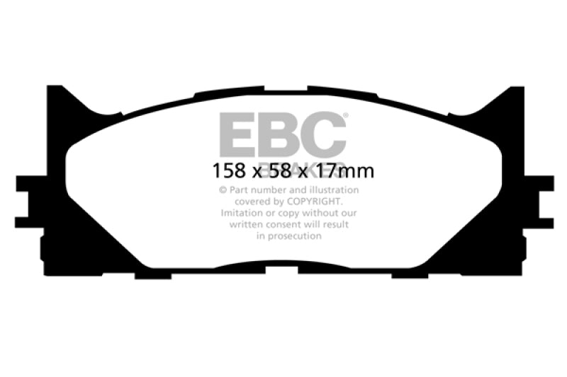 EBC 13+ Lexus ES300h 2.5 Hybrid Greenstuff Front Brake Pads