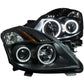 ANZO 2008-2009 Nissan Altima (2 Door ONLY) Projector Headlights w/ Halo Black (CCFL)