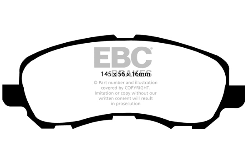 EBC 11-14 Chrysler 200 2.4 Greenstuff Front Brake Pads