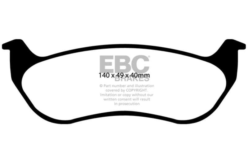 EBC 07-11 Ford Explorer Sport Trac 4.0 Ultimax2 Rear Brake Pads