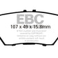 EBC 05-08 Acura RL 3.5 Greenstuff Rear Brake Pads